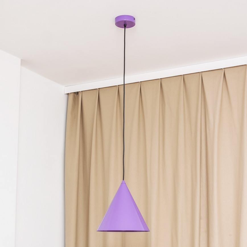 Luster na sajli ETNA II 1xE27/15W/230V, prečnik 25 cm, ljubičasta