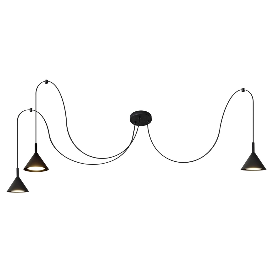 Luster na sajli ETNA LONG 3xGX53/10W/230V pauk crno