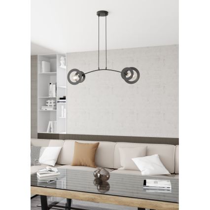 Luster na sajli EUFORIA 2xE27/15W/230V crno