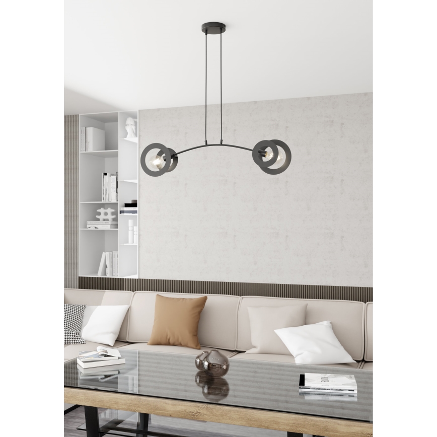 Luster na sajli EUFORIA 2xE27/15W/230V crno