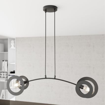 Luster na sajli EUFORIA 2xE27/15W/230V crno