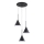Luster na sajli FABO 3xE14/10W/230V crno