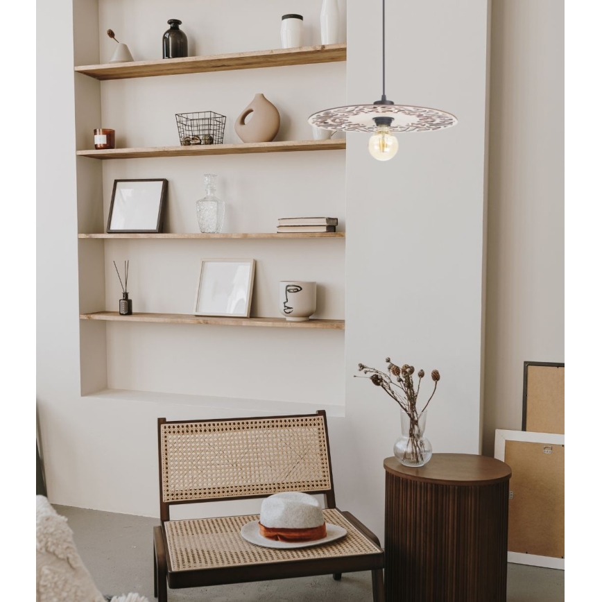 Luster na sajli FALCO 1xE27/60W/230V pr. 40 cm bež