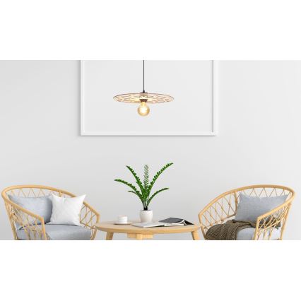 Luster na sajli FALCO 1xE27/60W/230V pr. 40 cm bež