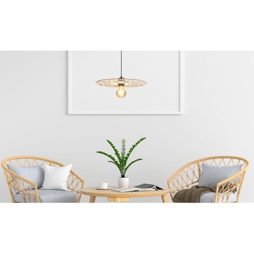 Luster na sajli FALCO 1xE27/60W/230V pr. 40 cm bež