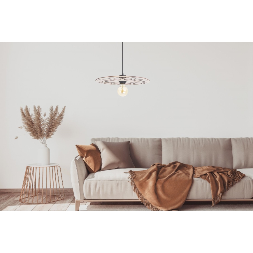 Luster na sajli FALCO 1xE27/60W/230V pr. 40 cm bež
