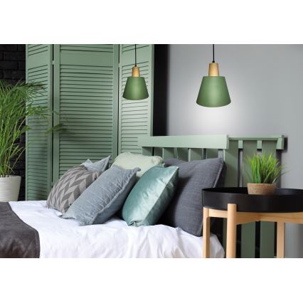 Luster na sajli FARO 1xE27/40W/230V zelena/bukva