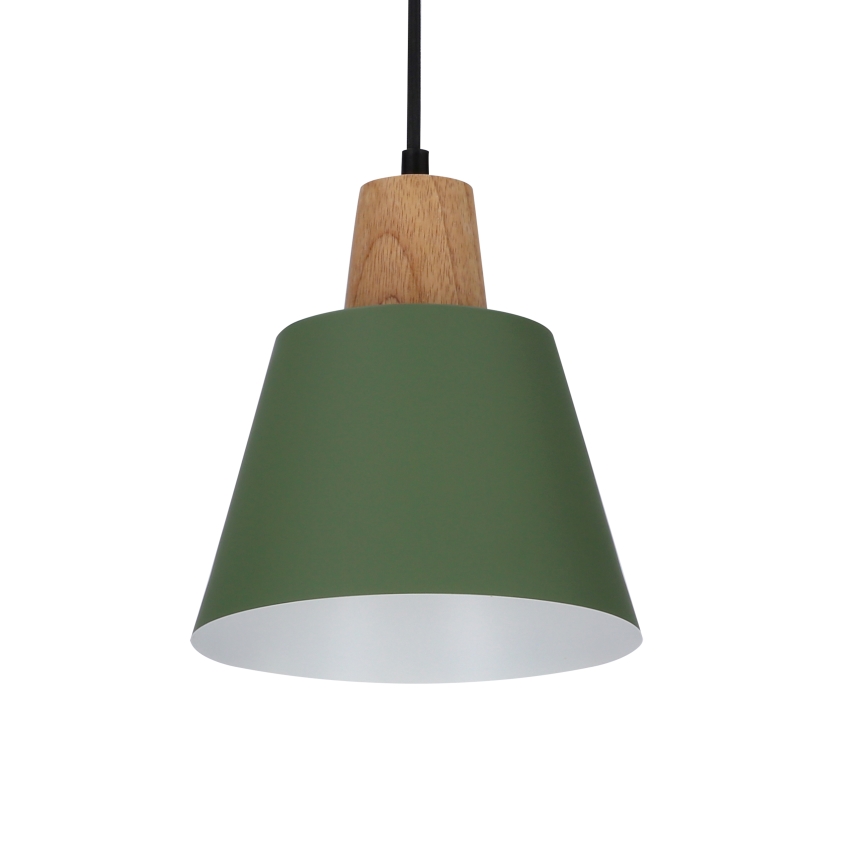 Luster na sajli FARO 1xE27/40W/230V zelena/bukva