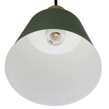 Luster na sajli FARO 1xE27/40W/230V zelena/bukva