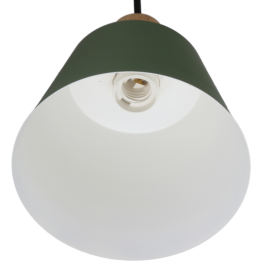 Luster na sajli FARO 1xE27/40W/230V zelena/bukva