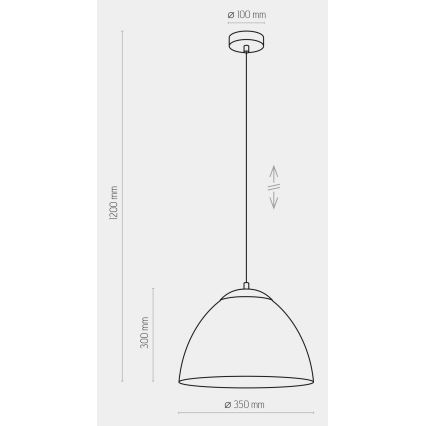 Luster na sajli FARO 1xE27/60W/230V sivo