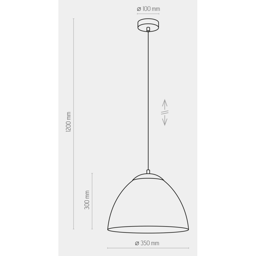 Luster na sajli FARO 1xE27/60W/230V sivo