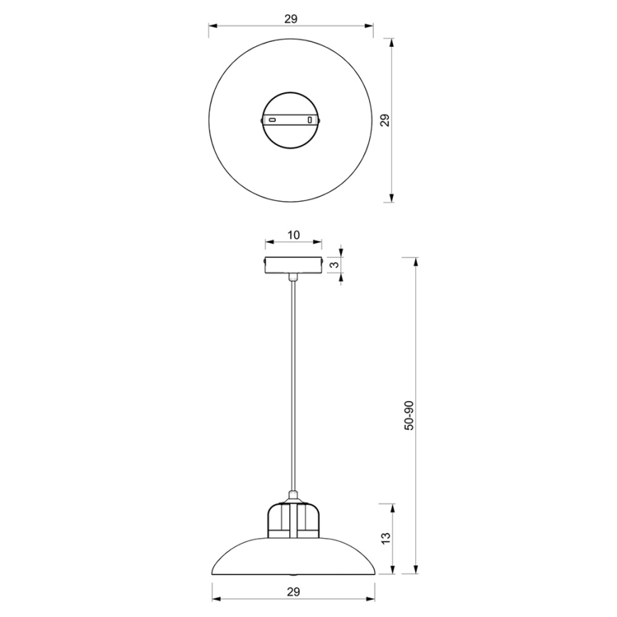 Luster na sajli FELIX 1xE27/60W/230V bela