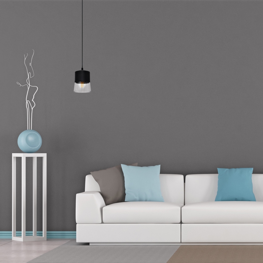 Luster na sajli FERGIE 1xE27/15W/230V crno