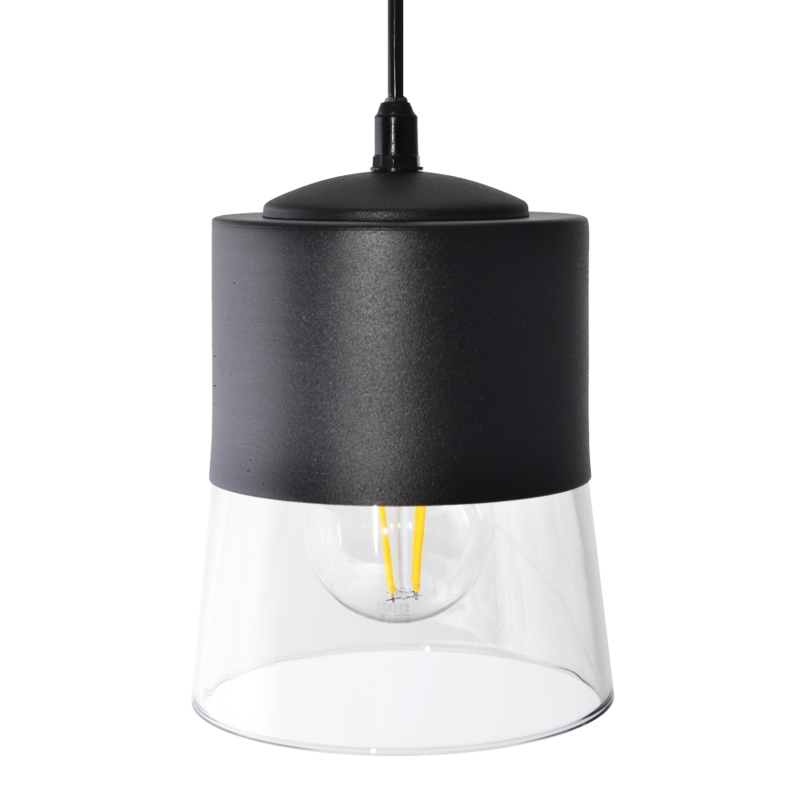 Luster na sajli FERGIE 1xE27/15W/230V crno
