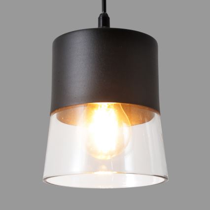 Luster na sajli FERGIE 1xE27/15W/230V crno