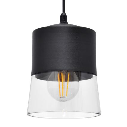Luster na sajli FERGIE 1xE27/15W/230V crno
