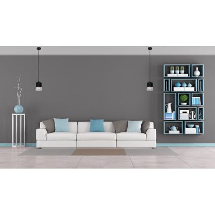 Luster na sajli FERGIE 1xE27/15W/230V crno