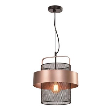 Luster na sajli FIBA 1xE27/60W/230V roze zlatno/crno