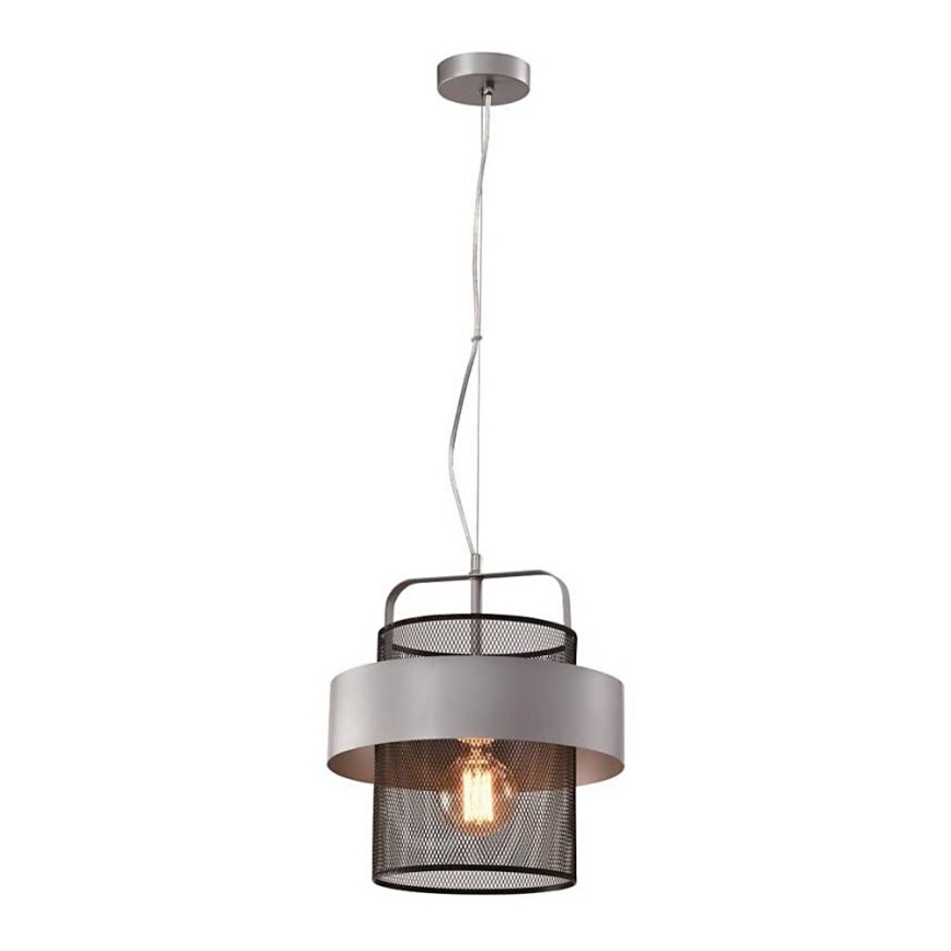 Luster na sajli FIBA 1xE27/60W/230V srebrno/crno