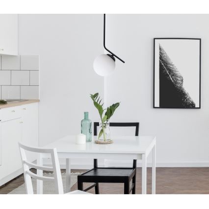 Luster na sajli FIRA 1xE27/60W/230V crno