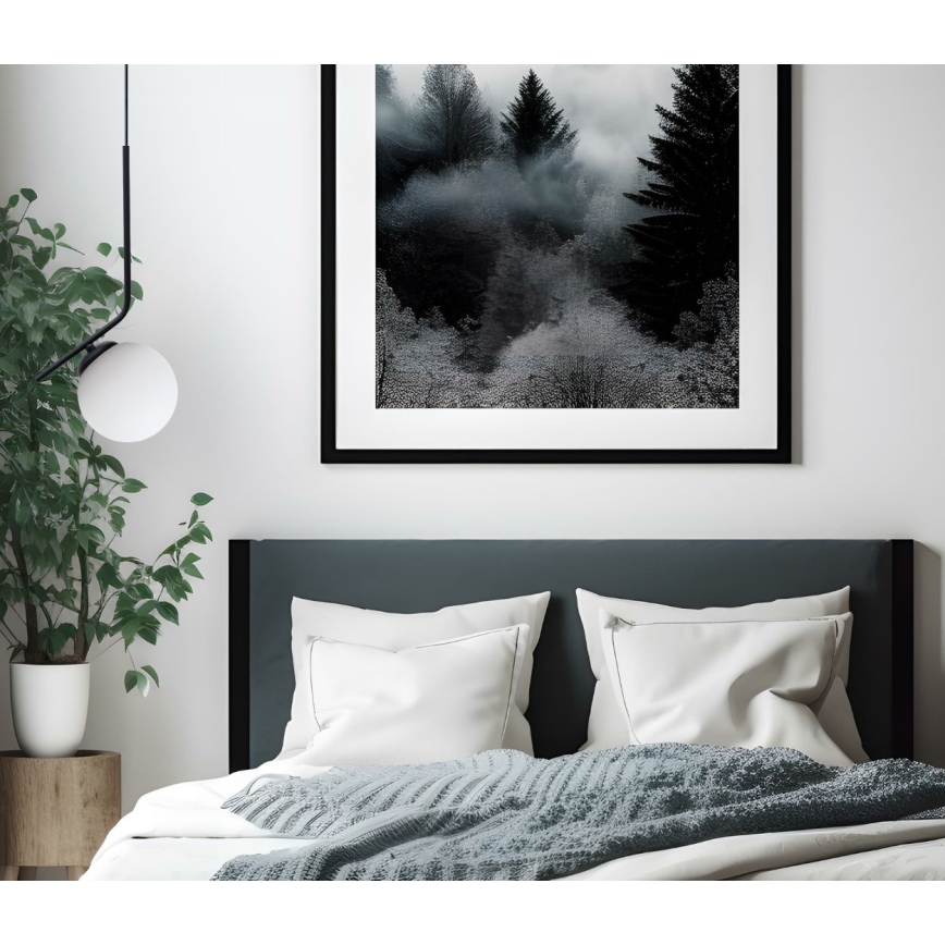 Luster na sajli FIRA 1xE27/60W/230V crno