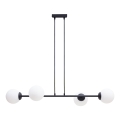 Luster na sajli FIRA 4xE27/60W/230V crno