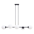 Luster na sajli FIRA 5xE27/60W/230V crno