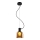 Luster na sajli FIRE 1xE27/9W/230V braon/crno