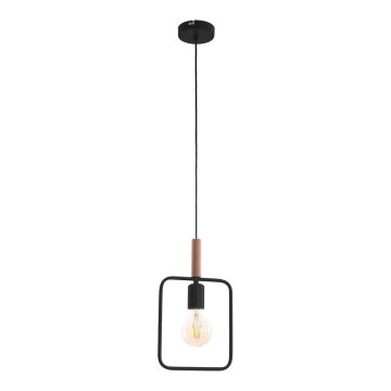Luster na sajli FRAME 1xE27/60W/230V crno