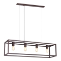 Luster na sajli FRAME 4xE27/60W/230V bakreno