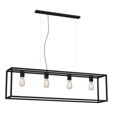 Luster na sajli FRAME 4xE27/60W/230V crno