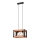 Luster na sajli FRIDA 2xE27/60W/230V crno/braon bukva