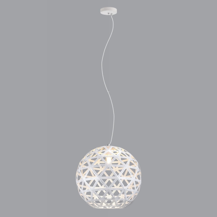Luster na sajli FROZEN 1xE27/60W/230V pr. 50 cm bela
