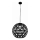 Luster na sajli FROZEN 1xE27/60W/230V pr. 50 cm crno
