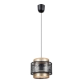 Luster na sajli GABI 1xE27/60W/230V zlatna/crno pr. 20 cm