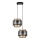 Luster na sajli GABI 2xE27/60W/230V zlatna/crno pr. 30 cm