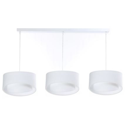Luster na sajli GALAXY 3xE27/60W/230V bela
