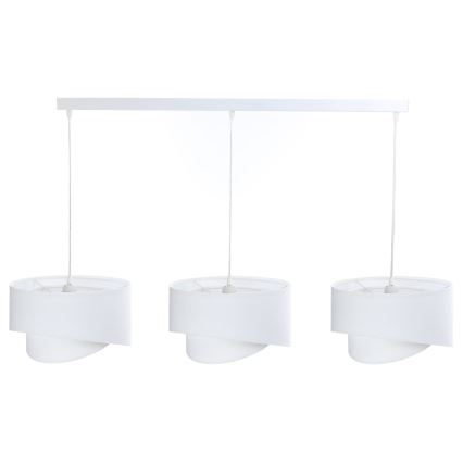 Luster na sajli GALAXY 3xE27/60W/230V bela