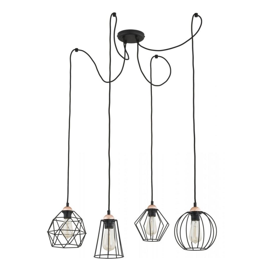 Luster na sajli GALAXY 4xE27/60W/230V pauk