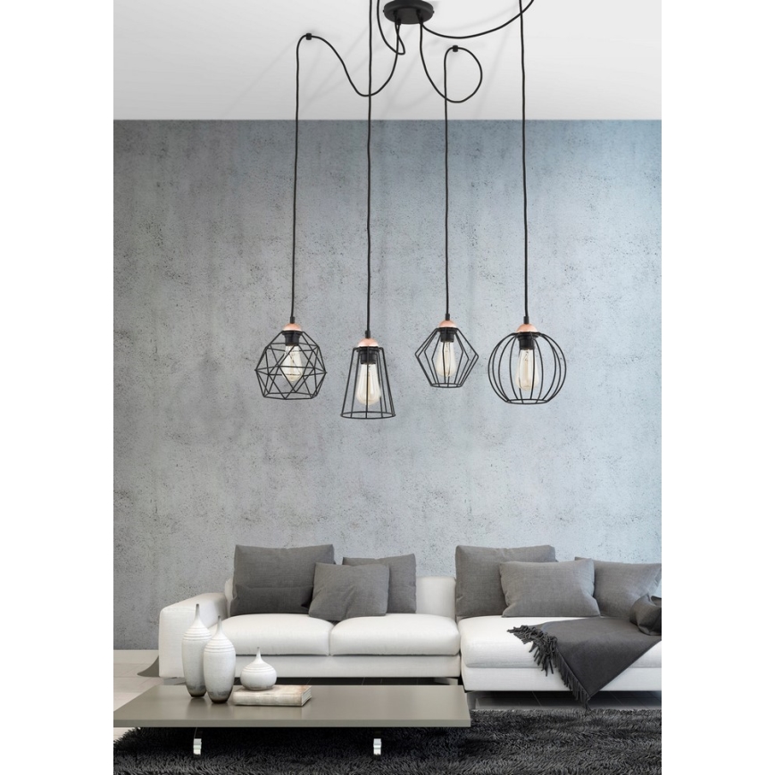Luster na sajli GALAXY 4xE27/60W/230V pauk