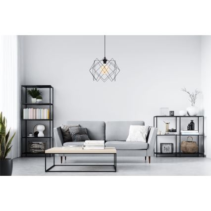 Luster na sajli GALL 1xE27/60W/230V crno