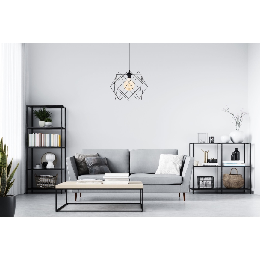 Luster na sajli GALL 1xE27/60W/230V crno
