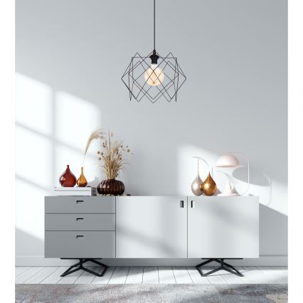 Luster na sajli GALL 1xE27/60W/230V crno