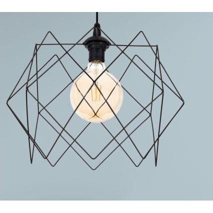Luster na sajli GALL 1xE27/60W/230V crno