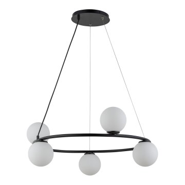 Luster na sajli GAMA 5xG9/12W/230V crno