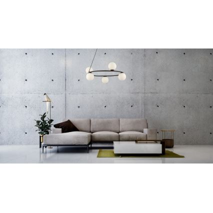 Luster na sajli GAMA 5xG9/12W/230V crno