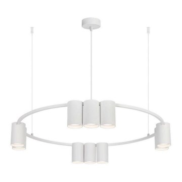 Luster na sajli GENESIS 10xGU10/8W/230V bela