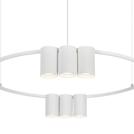 Luster na sajli GENESIS 10xGU10/8W/230V bela