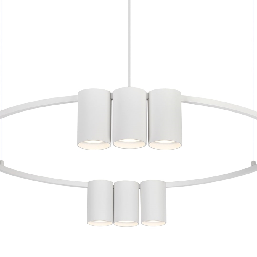 Luster na sajli GENESIS 10xGU10/8W/230V bela